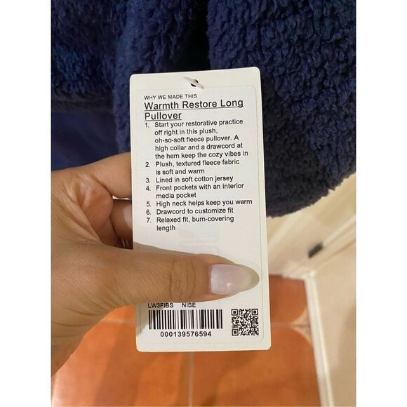 NWT Lululemon Warmth Restore Long Pullover Size 8 Night Sea - Picture 6 of 8